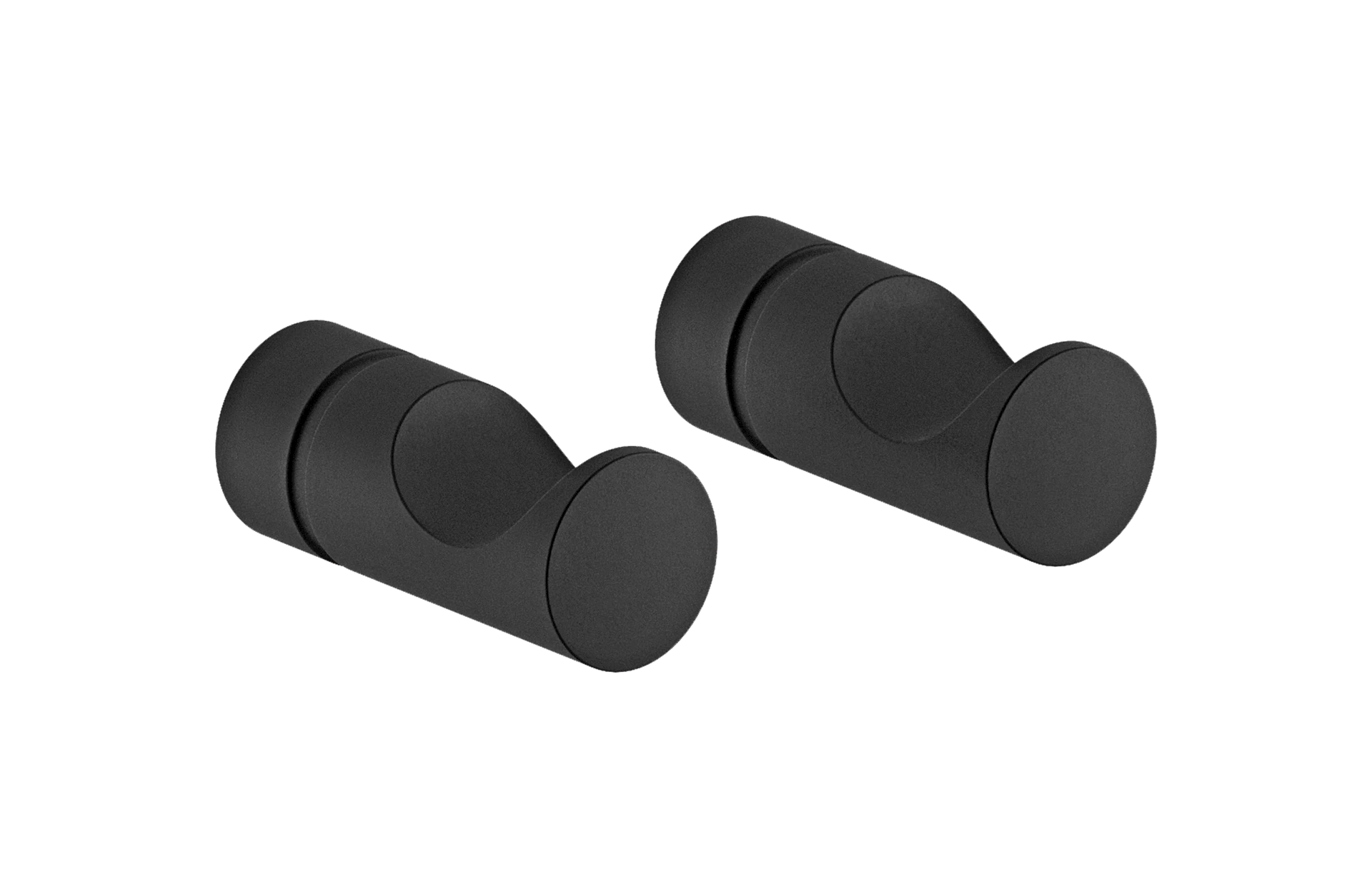 NRF4332809 - Silhouet håndklekroker 2 stk, sort matt - 